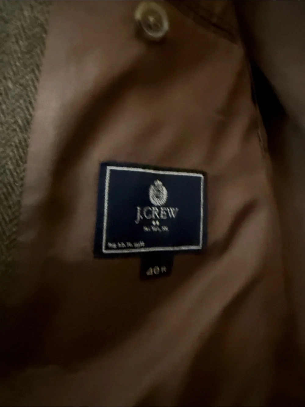 J. Crew Brown Herringbone Sport Coat wool-blend